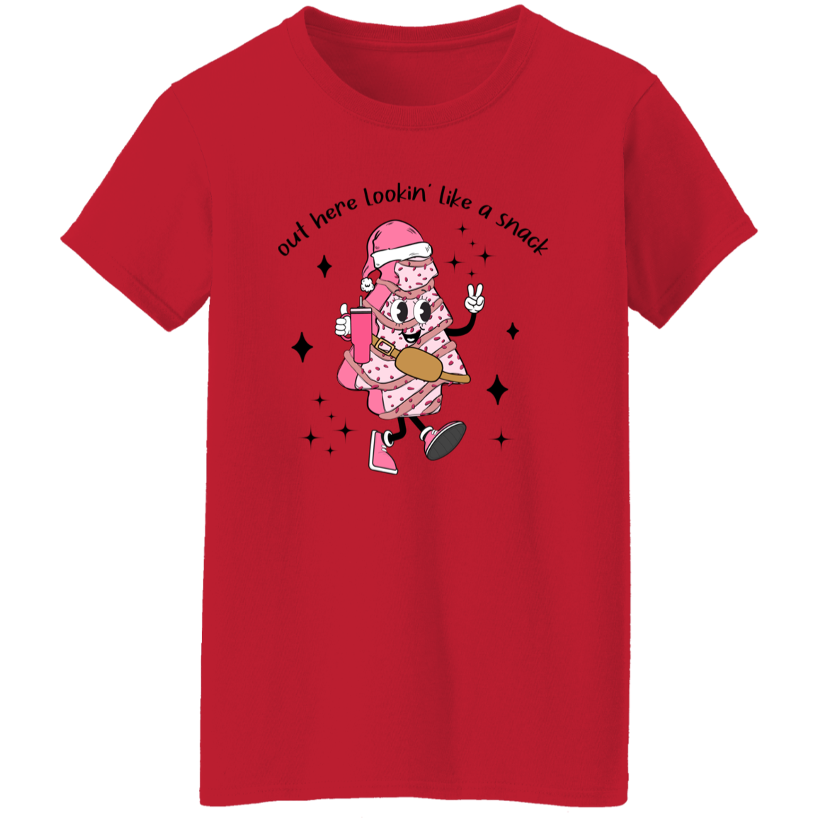 Lookin' Like a Snack Christmas Ladies T-Shirt