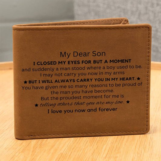 For My Son | Graphic Leather Wallet