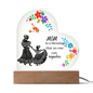 For Mom Design 2.0 / Printed Acrylic Heart Plaque w/ LED