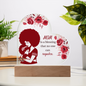 For Mom Design 3.0 / Printed Acrylic Heart Plaque w/LED