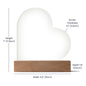 For Mom Design 3.0 / Printed Acrylic Heart Plaque w/LED