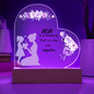 For Mom Design 1.0 / Printed Acrylic Heart Plaque w/LED