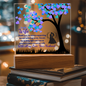 To My Wife/ Printed Acrylic plaque with LED Base