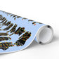 Naughty Kitten Pattern Wrapping Paper Roll – Festive Black Cats on Sky Blue (Gift Wrap)