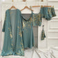 Silky Blossom Pajamas 4 pcs set for Women with little bag
