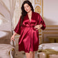 Casual Silk Pajamas robe for plus size Women, Nightgown