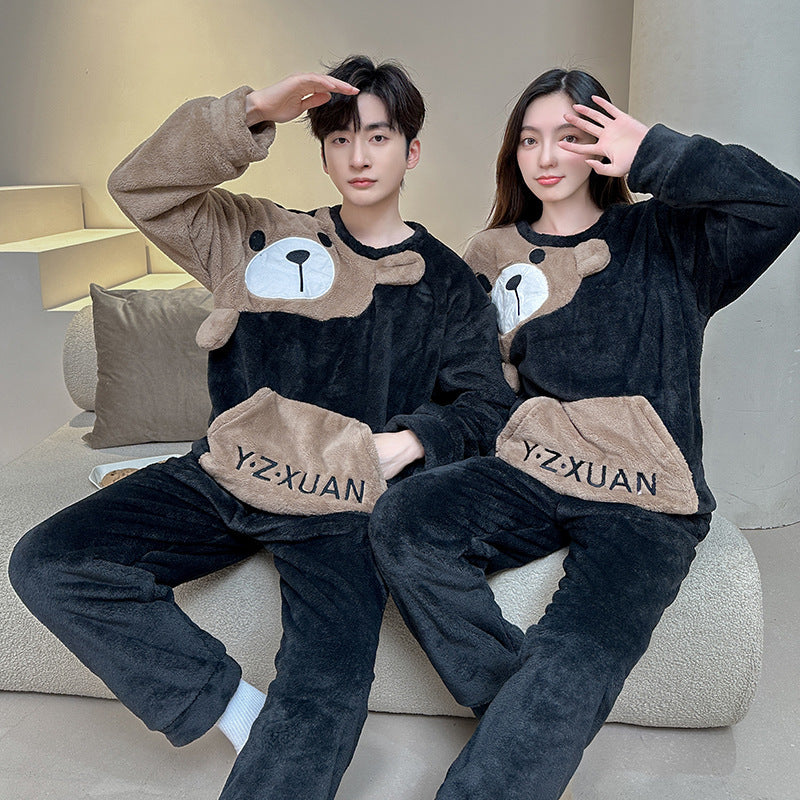 Matching Fleece Couples Pajamas sets For Men and Women, Plus Sizes