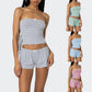 Underwear pajamas / Girls Outfit, crop Top set with Shorts
