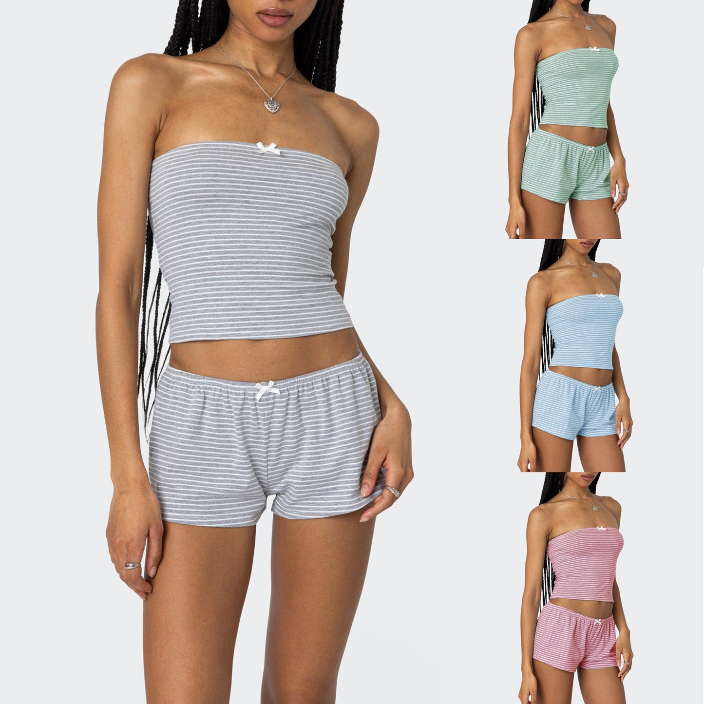 Underwear pajamas / Girls Outfit, crop Top set with Shorts
