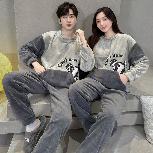 Fleece Couples Pajamas sets For Men and Women, Plus Sizes