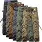 Pantalones cargo multibolsillos para hombre/Pantalones cargo lavados