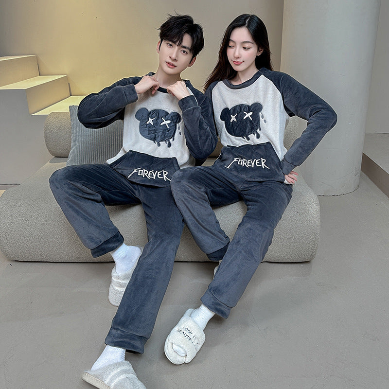 Matching Fleece Couples Pajamas sets For Men and Women, Plus Sizes