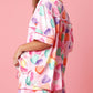 Satin Printed Valintine /Two-piece Pajamas Suit for Women