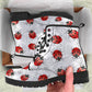Women's High Top/ Combat Boots Style/Ladybug Cute Cartoon/ British Work Clothes Boots