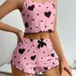 Heart Printing Tang Top and Shorts /Casual Houseware European And American Style Women Pajamas