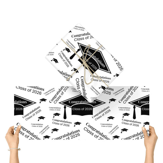 Congratulations Class 2026 Wrapper 3/Pack, Gift Wrapping Paper Sheets