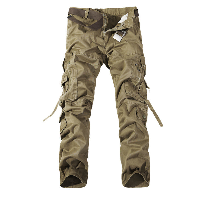 Pantalones cargo multibolsillos para hombre/Pantalones cargo lavados