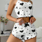 Heart Printing Tang Top and Shorts /Casual Houseware European And American Style Women Pajamas