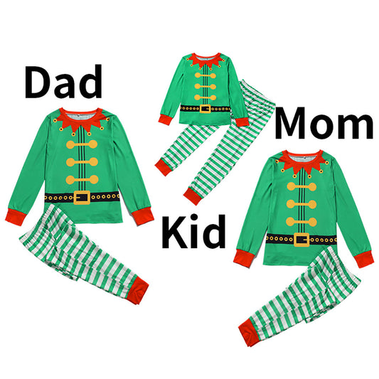 Green Christmas Pajama Suit for Whole Family- Parent-child