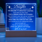 To My Beautiful Daughter/ Brightest Chapter Engraved Acrylic w/LED