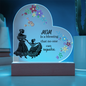 For Mom Design 2.0 / Printed Acrylic Heart Plaque w/ LED