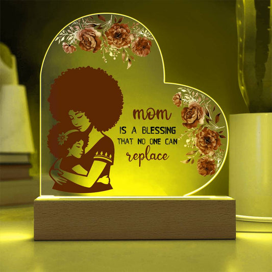 For Mom | Printed Heart Acrylic Plaque