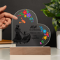 For Mom Design 2.0 / Printed Acrylic Heart Plaque w/ LED