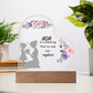For Mom Design 1.0 / Printed Acrylic Heart Plaque w/ LED base