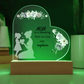 For Mom Design 1.0 / Printed Acrylic Heart Plaque w/ LED base