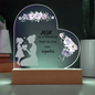 For Mom Design 1.0 / Printed Acrylic Heart Plaque w/LED