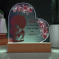Para mamá Design 3.0 / Placa de corazón de acrílico impresa con LED