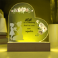 For Mom Design 1.0 / Printed Acrylic Heart Plaque w/LED