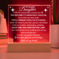 To My Beautiful Daughter/ Brightest Chapter Engraved Acrylic w/LED