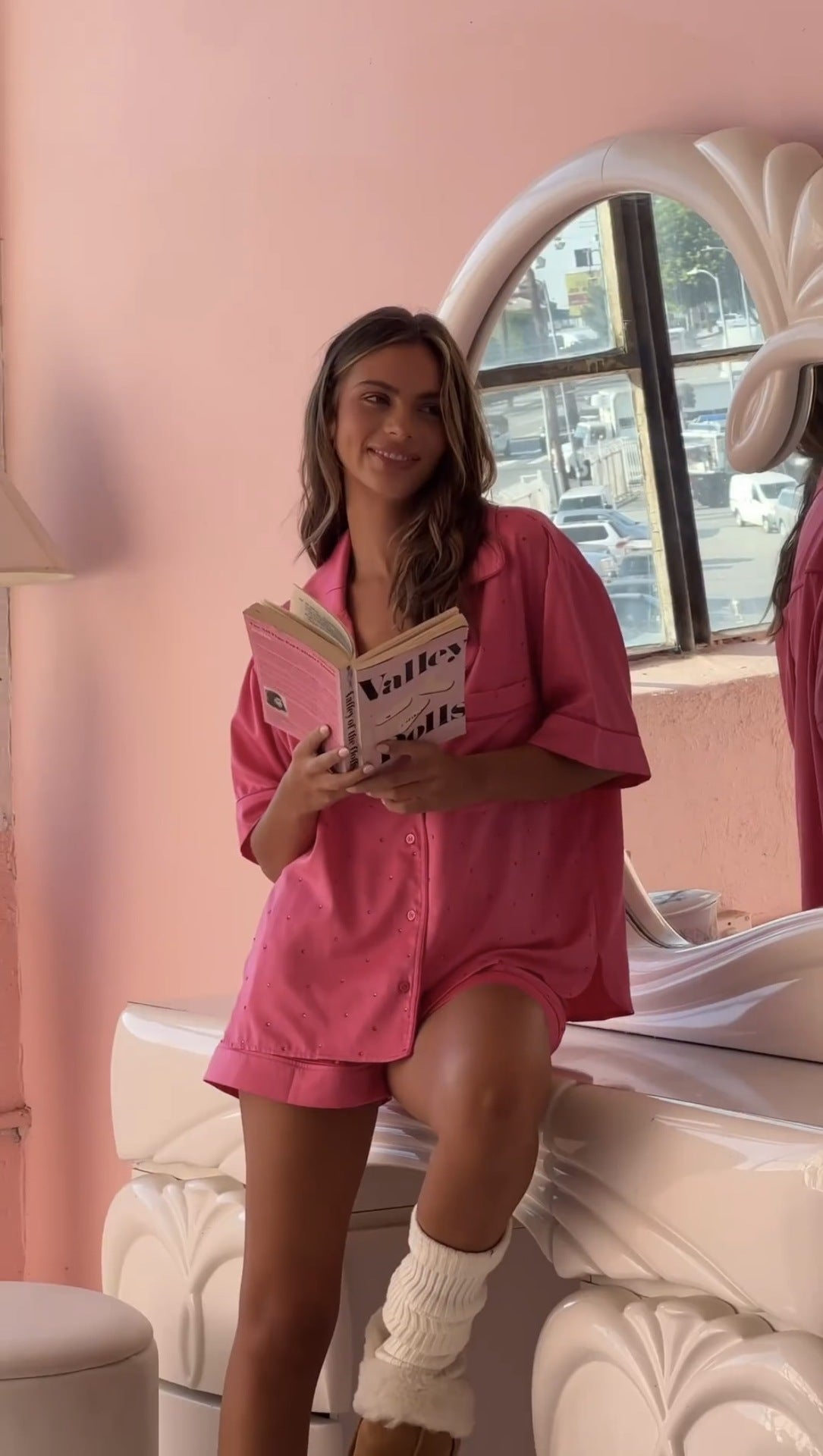 Satin Printed Valintine /Two-piece Pajamas Suit for Women