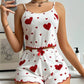 Heart Printing Tang Top and Shorts /Casual Houseware European And American Style Women Pajamas