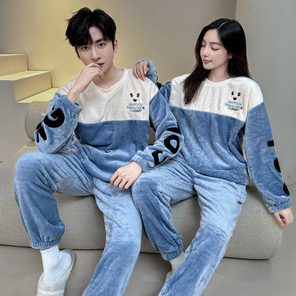 Matching Fleece Couples Pajamas sets For Men and Women, Plus Sizes