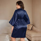 Casual Silk Pajamas robe for plus size Women, Nightgown