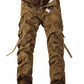 Pantalones cargo multibolsillos para hombre/Pantalones cargo lavados