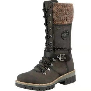 Nuevas botas de nieve americanas y botas de montar de estilo europeo para mujer de otoño e invierno